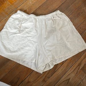 Honey dove vintage silk noil shorts